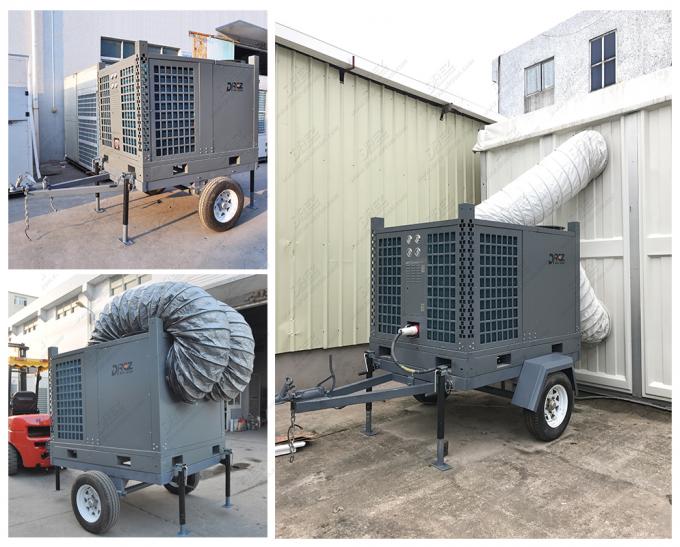 equipo de enfriamiento al aire libre montado remolque del aire acondicionado 72.5kw para la tienda doble de la cubierta