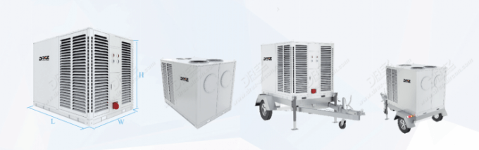 Las unidades de aire acondicionado portátiles al aire libre 15HP BTU127500 canalizaron el tipo abovedado con el remolque